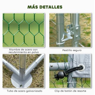 Gallinero Exterior Grande Acero Galvanizado