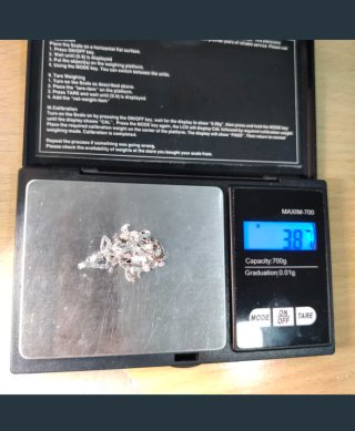 Cadena Oro Blanco 18k. Peso:3.88g.