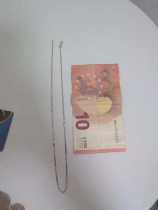 Cadena Oro Blanco 18k. Peso:3.88g.