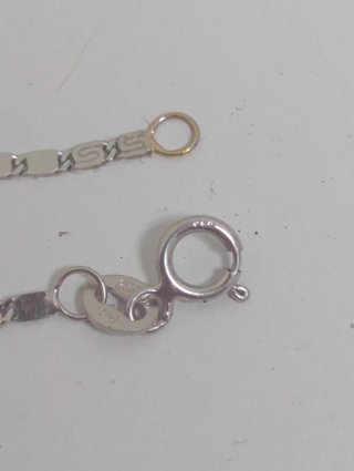 Cadena Oro Blanco 18k. Peso:3.88g.