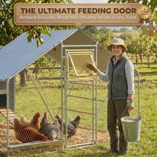 Gallinero Metálico Exterior 3x2m con Percha