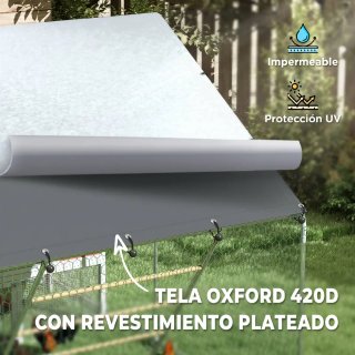 Gallinero Metálico Exterior 3x2m con Percha