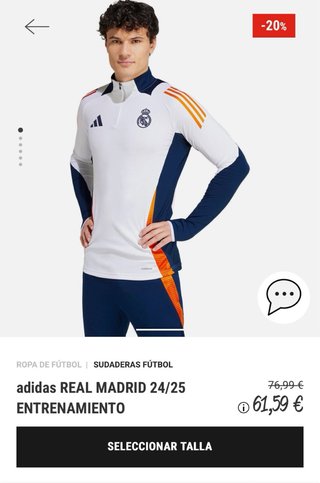 Sudadera Blanca Oficial Real Madrid Adidas OFERTA