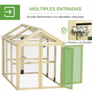 Gallinero Exterior 140x88.5x106 cm