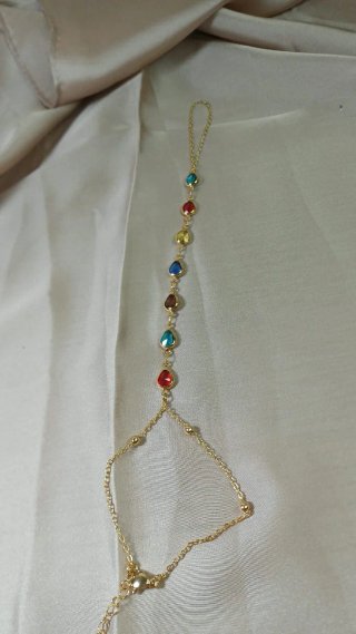 Tobillera y Pulsera de Pie Chapada en Oro