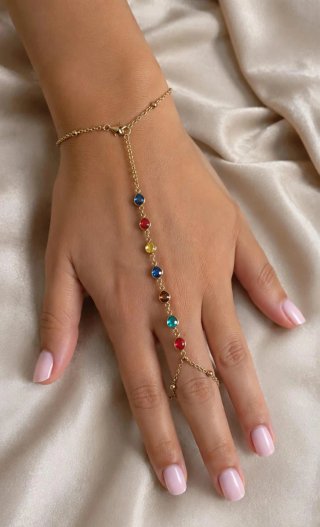 Tobillera y Pulsera de Pie Chapada en Oro