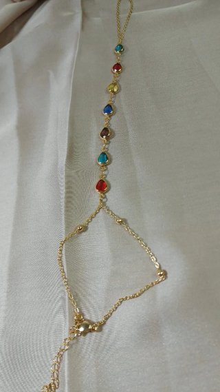 Tobillera y Pulsera de Pie Chapada en Oro