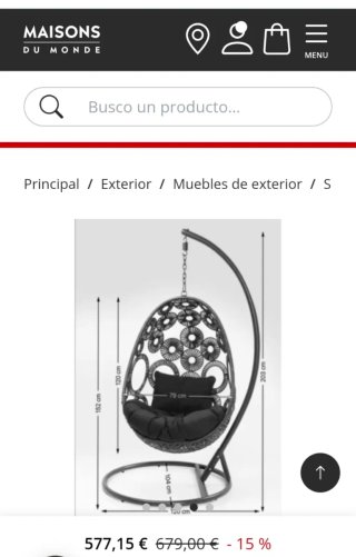 Sillón Huevo Maison Du Monde Negro