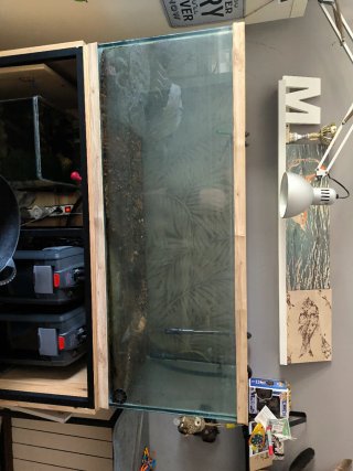 Acuario/Terrario de cristal y madera. 270L