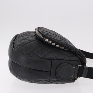 CHANEL Matelasse Shoulder Bag Coated Canvas Black