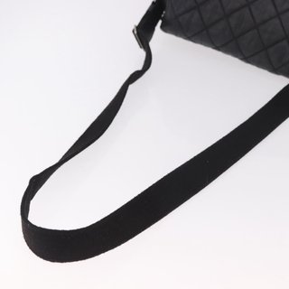 CHANEL Matelasse Shoulder Bag Coated Canvas Black