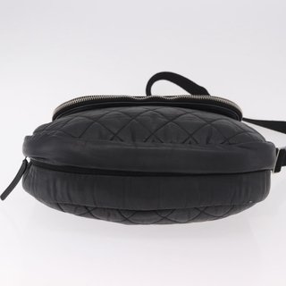 CHANEL Matelasse Shoulder Bag Coated Canvas Black