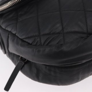 CHANEL Matelasse Shoulder Bag Coated Canvas Black