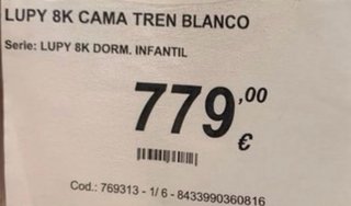 Cama tren rosa con armario y cajones