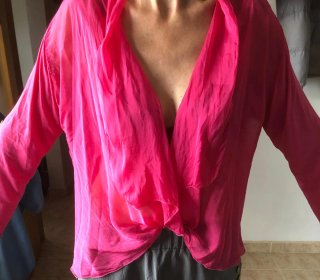 Blusa rosa cruzada