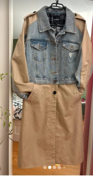 Gabardina Desigual denim y beige Talla M