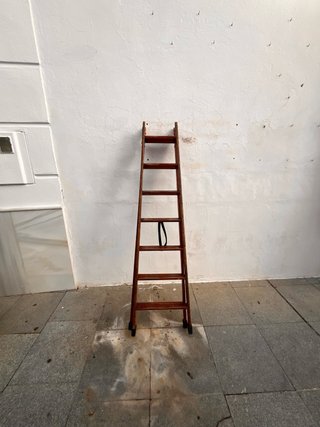 Escalera madera 7 peldaños