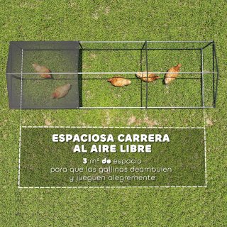 Gallinero Exterior Grande 3x1x1m