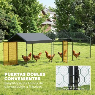 Gallinero Exterior Grande 3x1x1m