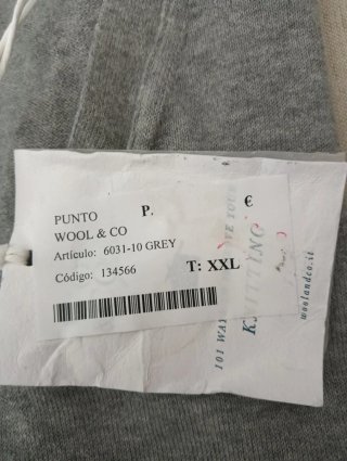 Jersey Wool&Co Gris Talla XXL