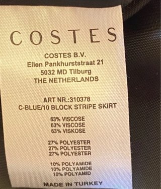 Falda Costes rayas azul y verde