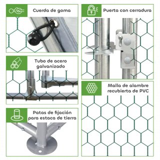 Gallinero Grande Exterior 2.8x3.8x1.95m