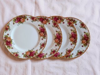 Lote 4 Platos Royal Albert 20 cm OCR