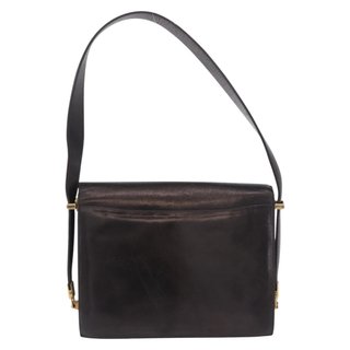 CELINE Horse Carriage Shoulder Bag Leather Black