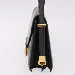 CELINE Horse Carriage Shoulder Bag Leather Black