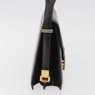 CELINE Horse Carriage Shoulder Bag Leather Black