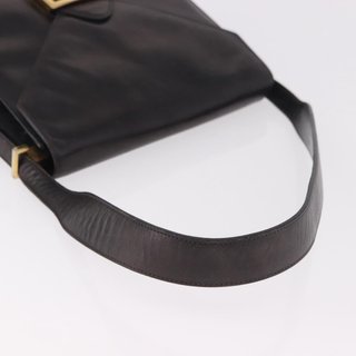 CELINE Horse Carriage Shoulder Bag Leather Black