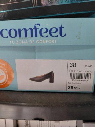Zapatos negros talla 38 Merkal Comfeet