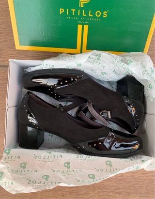 Scarpe Pitillos Taglia 40 Nere con Tacco Donna