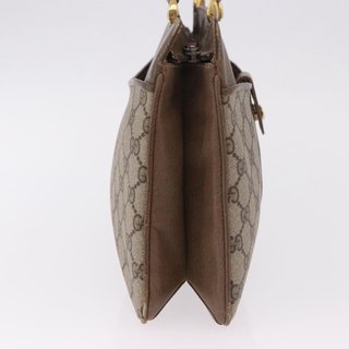 GUCCI GG Supreme Tote Bag PVC Beige Gold 86 02