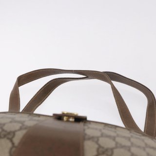 GUCCI GG Supreme Tote Bag PVC Beige Gold 86 02