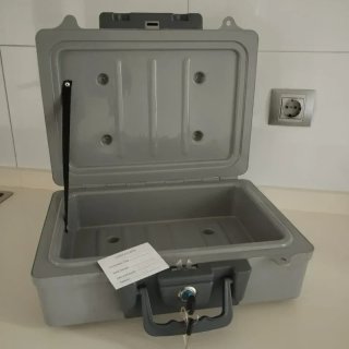 Maletín Ignífugo Seguridad Documentos Gris