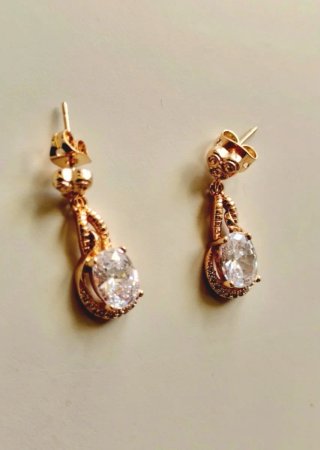 Pendientes vintage chapado oro 18K