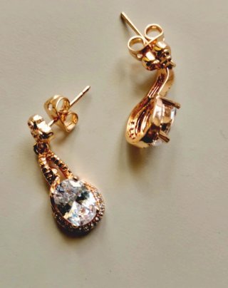 Pendientes vintage chapado oro 18K
