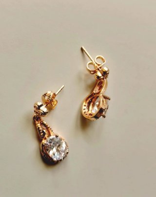 Pendientes vintage chapado oro 18K