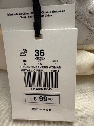 Deportivas Scalpers Talla 36 Blanco y Ocre