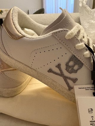 Deportivas Scalpers Talla 36 Blanco y Ocre
