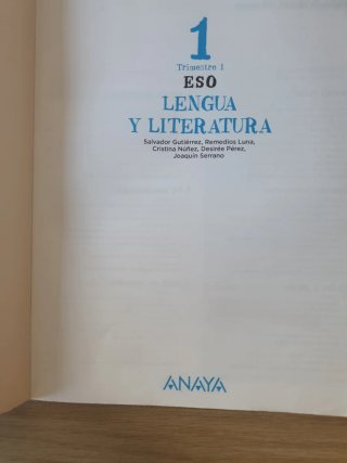 Libros 1 eso de lengua de los 3 trimestres