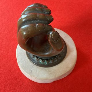 Fermacarte bronzo anni '50/'60