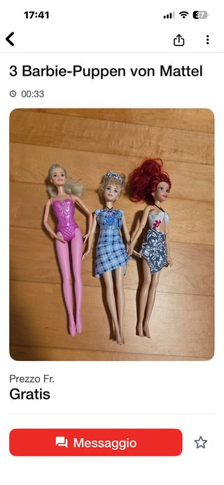 3 Muñecas Barbie de Mattel