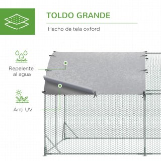 Gallinero 280x760x197 cm con Cubierta
