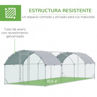 Gallinero 280x760x197 cm con Cubierta