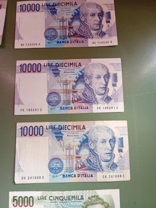 Lotto banconote Lire Italiane