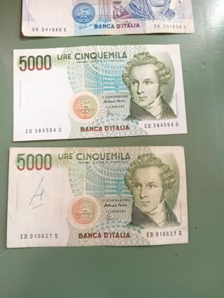 Lotto banconote Lire Italiane