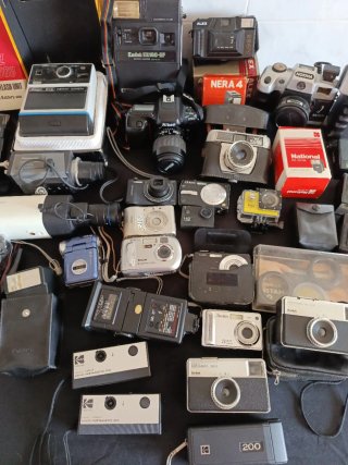 Lote Cámaras Vintage Alex, Kodak, National, Nikon