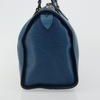 LOUIS VUITTON Epi Speedy 25 Hand Bag Toledo Blue